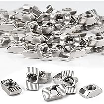 T-groefmoeren, M5 T, groefmoeren, hoekhamerkop, bevestigingsmoeren, assortiment, kit voor aluminium profiel met 20 stuks hoekhoeken voor 20 x 20 mm, aluminium extrusie, aluminium railverbinding T-groefmoeren, M5 T, groefmoeren, hoekhamerkop, bevestigingsmoeren, assortiment, kit voor aluminium profiel met 20 stuks hoekhoeken voor 20 x 20 mm, aluminium extrusie, aluminium railverbinding