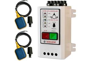 Microtail Fully Automatic Water Level Controller & indicator with 2 Float Level Sensors, Single Phase 230V AC