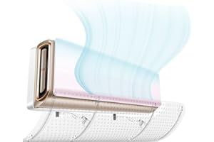 seeYOLO Deflector de aire acondicionado de pasta antihuellas, retráctil hasta 125 cm, sin necesidad de taladrar, parabrisas de aire acondicionado, color blanco, Filtro antibacteriano|Deshumidificador