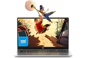 Tivique 2025 15.6 Inch FHD Laptop, 12th Gen N97 Quad-Core Processor (Up to 3.6GHz, beats N95/N5095), 8GB DDR4 RAM, 256GB SSD, Wi-Fi 5, USB 3.2, BT 5.0, 5000mAh Battery, for Home, Student & Business