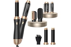 Hair Styler 6 in 1 Airstyler Haarstyler avec 6 accessoires Rundbürstenföhn, Warmluftbürste, Thermal Brush, Airflow Lockenstab