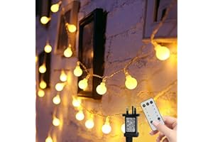 YINUO LIGHT Guirlande Lumineuse, 15M 100 Ampoules, Guirlande Lumineuse Led à Boules Blanc Chaud, Décoration Romantique Pour la Décoration Extérieure, Maison, Jardin, Intérieure Fête Noël, Mariage Soirée