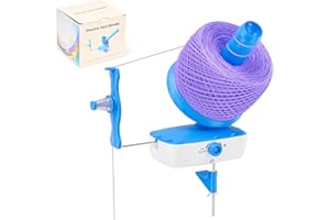ZYNCOVE Elektrischer Wollwickler kugelwickler 10oz Große Kapazität Garnwickler,Automatisch Garnrollenwickler für Häkeln mit Stufenloser Geschwindigkeit und Tischklemme Idealer Helfer für Strickliebhaber