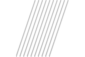 VictorsHome 4mm x 300mm 304 Stainless Steel Round Rod, Metal Solid Shaft Lathe Bar Stock for Model Car DIY Crafts 10pcs