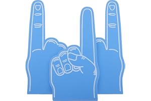 Toddmomy Gladiators Foam Finger Cover 3Pcs Large Cheer Hand Props for Sports Events Blue Eva Foam Finger Waving for Birthday Parties and School Sports Days