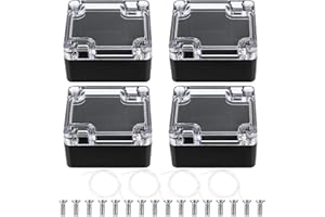 ZHUJIEHIGH 4 Pcs Boite Etanche Electrique Exterieur, Boîte de Derivation ABS IP65 Etanche Exterieur à Couvercle Transparent,Boitier Etanche Electrique Exterieur, Boîte de Jonction,63 * 58 * 35mm