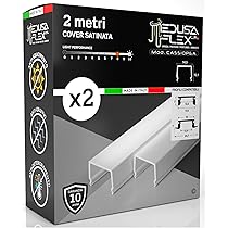 Profilo Alluminio Per Strisce LED - 8 Pezzi Da 2m - Bianco - Opaco - Per LED Fino A 12.4mm - Foto 8