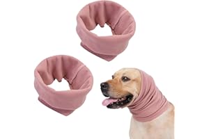 PMELCXD 2 Stück Ohrenschützer für Hunde, Weiches Baumwollmaterial Ohrenschützer Head Cover Hund Hunde-Gehörschutz zum Warmhalten Schönheit Geräuschreduzierung Entspannung (Mittlere)