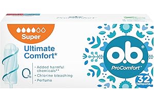 o.b. Assorbenti Interni ProComfort Super, Assorbenti facili da applicare e rimuovere ideali per i giorni di flusso intenso, Tamponi interni con trama assorbente, 1 confezione da 32 pezzi