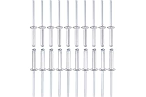 DTGN 4mm x 20mm (DxL) Ciechi Rivetti - 60pz - Buoni per Macchinari Giunzione - Alluminio Cupola Aperto Terminale Rivetto