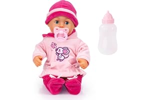 BAYER DESIGN FIRST WORDS BABY DOLL WITH ACCESORIES 38CM SET B/O
