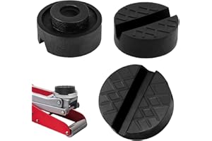 BEASAFY 3 Stück Gummi Wagenheber, Universelle Planger Wagenheber Gummiauflage, Gummiauflage mit Rillen und Waffeloberfläche, Schwarz Gummi Auflage für Hebebühnen Unterstellbock