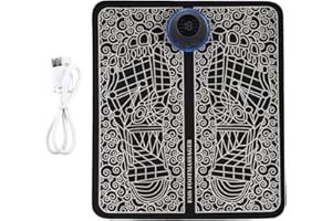 ‎URMATRIX Electric Foot Massager EMS Intelligent Foldable Massage Mat with 8 Modes / 19 Adjustable Frequencies USB Port Portable Foot Mat for Blood Circulation Relief Muscle Pain Relaxation