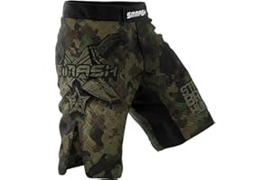SMMASH Combat 3.0 Deporte Profesionalmente Pantalones Cortos MMA para Hombre, Shorts MMA, BJJ, Grappling, Krav Maga, Material Transpirable y Antibacteriano
