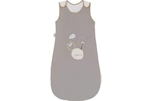 P'tit Basile - Gigoteuse été Coton Bio 6-24 Mois intérieur éponge - Tog 1.5 - Collection Chouette - 90 cm - Coton certifié Bio et sans substances Chimiques