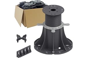 Trevendo Lot de 16 plots terrasse réglable Universal pour lambourdes et dalles, XXL 120-220 mm