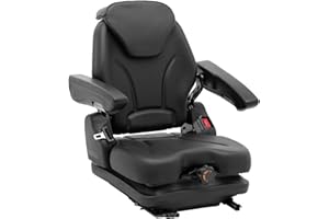 hillvert HT-RUNDLE-17 Traktorsitz 46 x 46 cm einstellbar Federung Schleppersitz Traktor Sitz Treckersitz Staplersitz