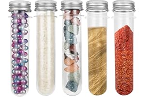 ASelected Plastic Test Tube 30pcs Screw Cap Test Tube 45Ml Reusable Transparent Seal Test Tube With Lid