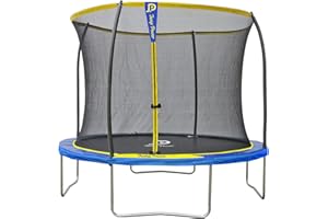 STARFLEX Trampoline Jump Power Extérieur Enfant - Diamètre 183/305/370/430 cm, Cadre sans Soudure, Filet de Sécurité, Connecteur Breveté, Montage/Démontage Rapide