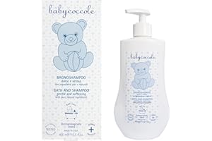 BABY COCCOLE Babycoccole BAGNO SHAMPOO DOLCE E SETOSO per Bambini e Neonati. Con Estratti di Fiore di Loto e Ingredienti Puri e Naturali di Origine Vegetale, Anti-lacrime. Dermatologicamente Testato. 400ml