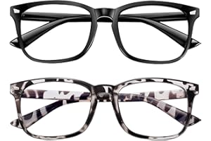 LHSDMOAT Blaulichtfilter Brillen Anti Blaulicht Damen Herren Brille ohne Sehstärke Computer Gaming Brillen für PC Handy und Fernseher 0hne Stärke UV Schutzbrille Blaue Licht Blockieren Brillen Blueblocker