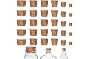 AYSATOGC 30 Stück Korkstopfen Konisch 6 Größen Weinflaschen Konische Korkstopfen Korken Zum Basteln Konische Korkstopfen Flaschenkorken Bier Korken Champagner Stopper Ersatz Kegelförmige leere Weinkorken