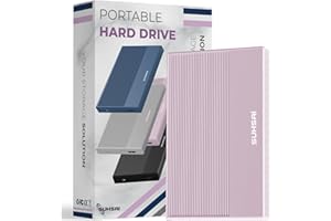 SUHSAI Disque Dur Externe 1To HDD de Sauvegarde de données – Extension de mémoire 2,5" Disque Dur Portable USB 3.0 Compatible avec Mac, Ordinateur de Bureau, PC, PS4, PS5, Console de Jeu (Rose)