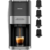 Cecotec FreeStyle Compact Dark Roast 4-in-1 Capsule Coffee Maker, 1350W, 20 Bars, Suitable for Ground Coffee, Dolce Gusto, Ne