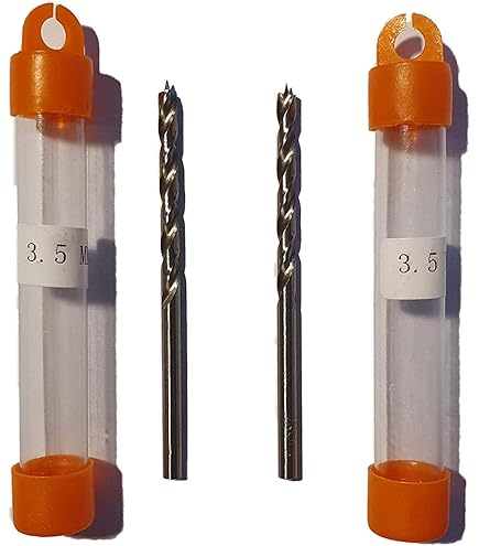 ENT 50035 5 Pièces HSS-G Forets à Bois Premium Wood Avec 3,5 Mm, Foret Hélicoïdal D'une Longueur De Travail De 31 Mm Et D'une Longueur Totale De 63 Mm Avec Pointe