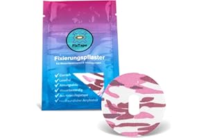 FixTape atmungsaktives Sensor-Tape für Freestyle Libre 3 Glukose-Sensor I selbstklebendes Patch mit hohem Trage-Komfort hypoallergen hautfreundlich wasserfest in modernen Designs I 7 Stk (Bloody)