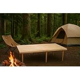 pratikoutdoor Katlanır Kamp, Piknik ve Bah&ccedil;e Masası 70x120 cm - Ham Naturel Renk