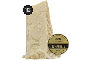 ‎GUSTOEMILIA GUSTOEMILIA Berg-Parmigiano Reggiano Käse 30 Monate gereift - Ideal für Pasta, Brot, Salate, Snacks und Früchte - Italienischer gereifter Parmesan Käse 2,2 lb (1 kg)