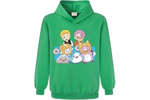 Minhuaha Foxy and Boxy Hoodie Girls Boys Cartoon Prints Cotton Jumper Unisex Kids Sweatshirts