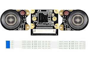 Waveshare IMX219-77IR Camera Applicable for NVIDIA Jetson Nano Developer Kit Compute Module 3/3+,8 Megapixels Infrared Night Vision 77° FOV 3280 × 2464 Resolution 2.96mm Focal Length