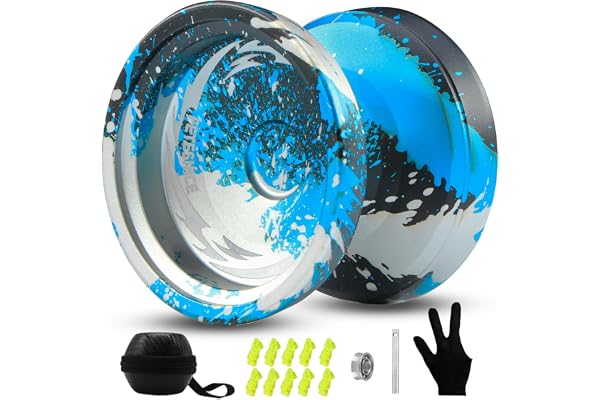 FETESNICE Yoyo Professional Yoyo en métal pour Enfants et Adultes, Yoyos insensibles (Noir, Vert, Orange)