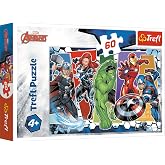 Trefl 17357 Yenilmez Yenilmezler, Marvel Yenilmezler 4 Yaş ve &Uuml;zeri &Ccedil;ocuklar i&ccedil;in 60 Par&ccedil;a Yapboz
