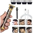 VEKETE Hair Trimmer for Men, Beard Trimmer Electric Razor Shavers Cordless Hair Clippers, Zero Gapped T Blade Liners Grooming Hair Cutting Kit, Gifts for Husband Father (Black)