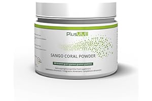 Plusvive Sango Korallen Pulver 300 g – reines Pulver aus der Sango Meereskoralle mit 20% natürlichem Kalzium und 10% natürlichem Magnesium, laborgeprüft und vegan