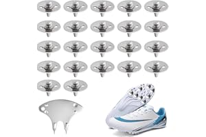 GAINSTEN 22Pcs Replacement Metal Cricket Spikes With Spanner Spikes Screw in Studs Cleats Pins Silver Unisex Thread Diameter 5.7mm/0.23'' for Light Weight Cricket Shoes Sprint Sports Short Running Track Shoes