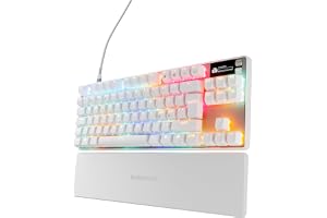 SteelSeries Apex Pro TKL Gen 3 White OmniPoint 3.0 – Justerbar aktivering – Rapid Trigger – Spelredo inställningar – Skyddslä