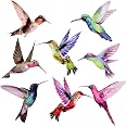 Autocollant de Fenêtre de Colibri Décalques de Vitre Anti-Collision pour Empêcher d'Impact d'Oiseau sur Fenêtre Autocollants Anti-Adhésifs en Vinyle Autocollants pour Colibris (12 Pièces