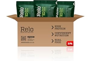 Relo Cajun Beef Stew | 350g Ready-to-Eat Survival Food Pouches | Camping Food Pouches with High-Protein High-Fibre, Low-Fat, Low-Sugar, Low-Cal, Low-Carb, Keto-Friendly (3 Pack)