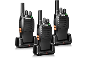 Retevis H777 Walkie Talkie, Portable PMR446 Radio Walkie Talkies for Adults, Easy of Use, USB A-Type C, VOX, Flashlight, Walkie Talkies 3 Pack for Family, Cycling, (Black, 3Pcs)