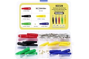 KEESIN 25 Piezas Conector Banana de 4 mm, Altavoz de Audio Chapado en Oro, Conector de Cable