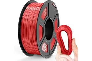 TECBEARS TPU Filament 1.75mm Rouge, Flexible Imprimante 3D Filament TPU, 95A TPU Précision dimensionnelle +/- 0,03 mm, Bobine de 1kg, Rouge