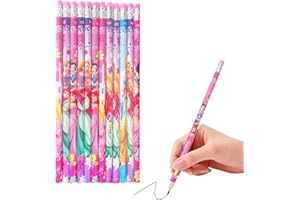 CGYADSY Prinncess Matite(Mina Hb), 24 Matite con Gomma, Adatto a Scuola e Ufficio, per Disegnare, Scrivere, Regalo Festa/Regalo di Compleanno/Premi Scolastici per Bambini, 18 X 1 X 1cm