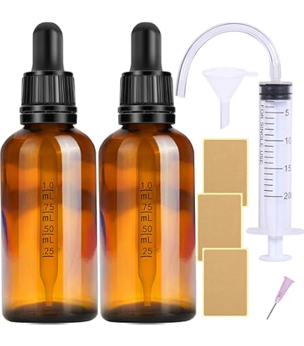 Bottiglie Vetro Ambrato 5ml E 10ml Con Contagocce - Per Oli Essenziali, Aromaterapia, Laboratorio