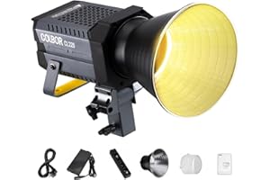COLBOR CL220 COB LED Video Light 220 W 2700-6500 K CRI96+ App Control Bowens Mount Support Noise-Less Light Weight