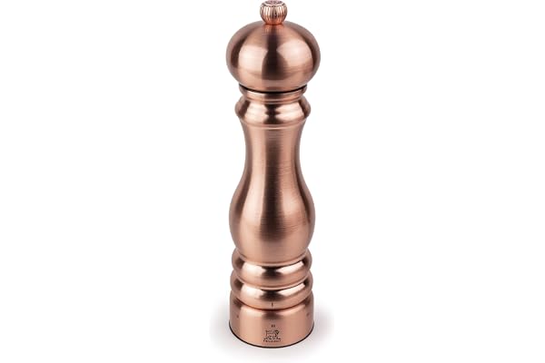 PEUGEOT – Paris Chef u'Select 22 cm saltkvarn – 6 fördefinierade malningsinställningar – pulveriserad saltinnovation, zirkonmekanism – rostfritt stål – tillverkad i Frankrike – kopparfinish