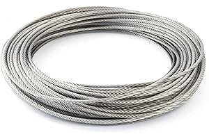 ‎PAULI EDELSTAHLDESIGN PauLi Edelstahldesign® STAHLSEIL (Ø 1mm / 15m, 7x7 mittelweich) A4 Edelstahl INOX | Rankhilfen für Kletterpflanzen Befestigung Sonnensegel 4x5 Umlenkrolle Stahlseil Edelstahlseil